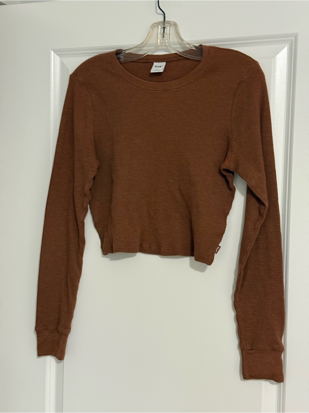 TNA Glendale Waffle Long Sleeve in Epicurean Brown